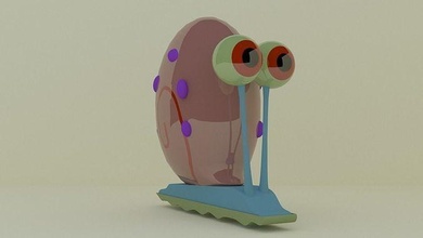 gary snail 3d model toy animal spongebob game character child children games toys 3d print model - Mito3D