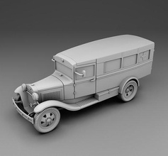 gas 55 vintage ambulância gás guerra ww2 arma alemanha ussr 3dmodel 3dprinting jogos brinquedos mundial mundo 3d print model - Mito3D
