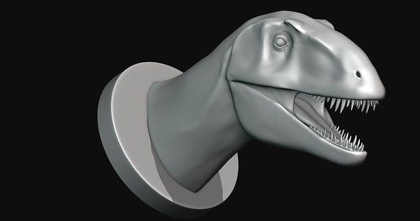 Gasosaurus Kopf Dinosaurier Dino Drucken 3d Modell druckbar drucken Kunst Skulpturen 3d print model - Mito3D