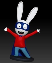 gaspar bunny super hero simon rabbit conejo tv games toys 3d print model - Mito3D
