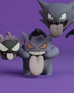 gastly evolution line game toy action pokemon anime japan tokio cartoon art manga cute home collectible sculpture character haunter gengar games toys 3d print model - Mito3D