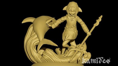 gigante bocca statua scultura figura vtuber hololive passatempo fai 3d print model - Mito3D