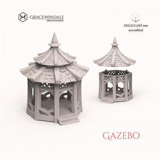 gazebo terrain tabletop diorama town dnd scenery architectural games toys game accessories 28mm 32mm miniature prop props 3d print model - Mito3D