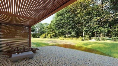 Pavillon Holz Natur hölzern Pergolo Haus Dekor 3d print model - Mito3D