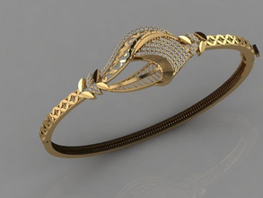 gc altın brc019 - elmas bilezik takı moda tasarım Gümüş yüzük lüks zarif parlayan sanat kolye gem Safir diğer kol saati 3d print model - Mito3D