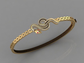 gc oro brc020 - brazalete de diamante la joyería moda diseño plata anillo lujo elegante brillante el art collar gem pulsera colgante zafiro otros los collares las pulseras 3d print model - Mito3D