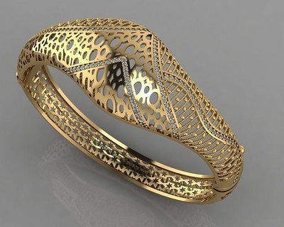 gc oro brc040 diamante pulsera Moda diseño plata anillo lujo elegante brillante Arte collar joya colgante pendiente zafiro collares esposas joyería 3d print model - Mito3D