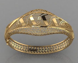 gc altın brc048 - elmas bilezik takı moda tasarım Gümüş yüzük lüks zarif parlayan sanat kolye gem Safir diğer kol saati 3d print model - Mito3D
