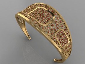 gc or brc054-diamant bracelet en bijoux de la mode conception d'argent l'anneau luxe élégant shining le diamant art collier gem pendentif saphir d'autres des colliers les bracelets femmes 3d print model - Mito3D