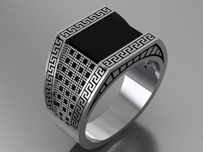 e001 gc altın pırlanta erkek yüzüğü takı moda tasarım Gümüş yüzük lüks zarif parlayan elmas sanat kolye gem bilezik erkekler 3d print model - Mito3D