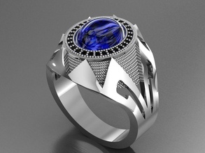 gc oro e005-diamante uomini anello gioielli moda il design argento di lusso elegante lucente diamante art la collana gemma braccialetto ciondolo anelli d'argento diamanti 3d print model - Mito3D