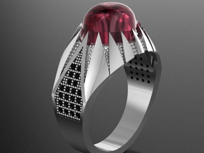 gc oro e009-diamante uomini anello gioielli moda il design argento di lusso elegante lucente diamante art la collana gemma braccialetto ciondolo anelli d'argento diamanti 3d print model - Mito3D