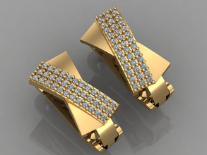 gc gold-e009 - Diamant-Ohrring Schmuck Mode gold design Silber ring Luxus elegant scheint diamond Kunst Halskette gem Anhänger Saphir andere Halsketten Ohrringe genial 3d print model - Mito3D
