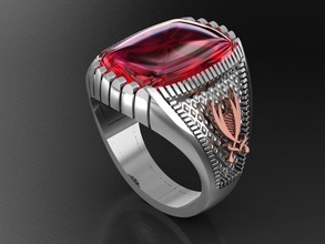 gc gold e010-diamond men ring jewelry fashion design silver luxury elegant shining diamond art necklace gem bracelet pendant rings 3d print model - Mito3D