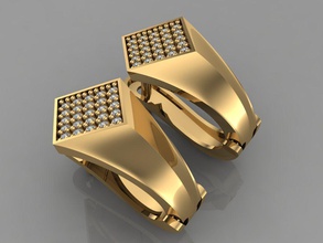 gc oro e010 - los aretes de diamantes la joyería moda diseño plata anillo lujo elegante brillante el diamante art collar gem colgante zafiro otros collares 3d print model - Mito3D