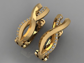 gc oro e024 - orecchino di diamanti gioielli moda il design argento anello lusso elegante lucente diamante art la collana gemma ciondolo zaffiro altri collane gli orecchini brillante 3d print model - Mito3D