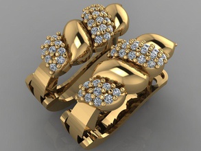 gc oro e035 - los aretes de diamantes la joyería moda diseño plata anillo lujo elegante brillante el diamante art collar gem colgante zafiro otros collares 3d print model - Mito3D