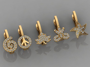 gc gold-e040 - Diamant-Ohrring Schmuck Mode gold design Silber ring Luxus elegant scheint diamond Kunst Halskette gem Anhänger Saphir andere Halsketten Ohrringe genial 3d print model - Mito3D