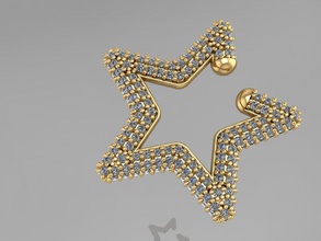 GC oro e058 diamante cartílago arete pendientes joyería joya Moda diseño plata anillo lujo elegante brillante Arte collar colgante pendiente zafiro 3d print model - Mito3D