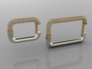 gc altın e061 elmas kıkırdak küpe takı moda tasarım gümüş lüks zarif parlıyor Sanat kolye mücevher safir 3d print model - Mito3D