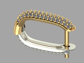 gc oro e064 diamante cartilagine orecchino orecchini gioielleria moda design argento lusso elegante splendente arte collana gemma pendente zaffiro 3d print model - Mito3D