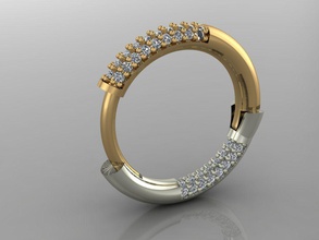 gc or e067 diamant cartilage boucle d'oreille boucles d'oreilles bijoux mode conception argent luxe élégant brillant art collier gemme pendentif saphir 3d print model - Mito3D