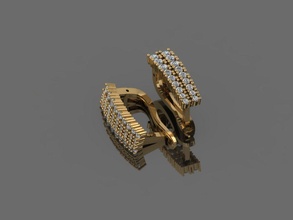 gc oro e069 diamante orecchino moda design argento squillare lusso elegante splendente arte collana gemma braccialetto pendente uomini gioielleria nozze donne anelli 3d print model - Mito3D