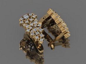 gc oro e072 diamante orecchino moda design argento squillare lusso elegante splendente arte collana gemma braccialetto pendente uomini gioielleria nozze donne anelli orecchini 3d print model - Mito3D