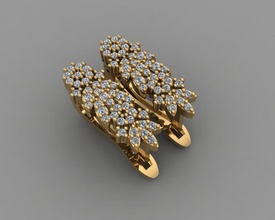 gc oro e076 diamante orecchino moda design argento squillare lusso elegante splendente arte collana gemma braccialetto pendente uomini gioielleria nozze donne anelli 3d print model - Mito3D