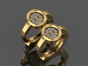 gc gold e085 - diamond earring jewelry fashion design silver ring luxury elegant shining art necklace gem bracelet pendant sapphire necklaces heart earrings 3d print model - Mito3D