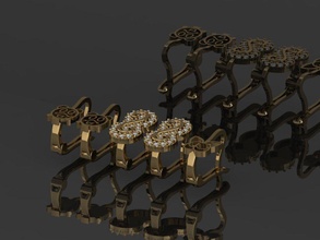 gc or e093 diamant boucle d'oreille mode conception argent bague luxe élégant brillant art Collier gemme bracelet pendentif Hommes bijoux mariage femmes anneaux 3d print model - Mito3D