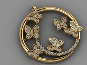 gc or h0100 diamant collier bijoux mode conception argent luxe élégant brillant art pendentif colliers gemmes blanc imprimable femmes 3d print model - Mito3D