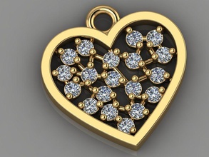 gc oro h0111 - collana di diamanti gioielli moda il design argento anello lusso elegante diamante art la gemma ciondolo zaffiro altri collane cuore amore 3d print model - Mito3D
