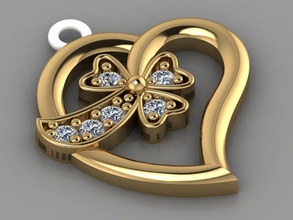 gc or h049 - collier de diamants bijoux la mode conception d'argent l'anneau luxe élégant shining le diamant art gem bracelet boucle d'oreille pendentif saphir d'autres des colliers 3d print model - Mito3D