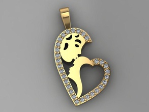 gc or h092 - collier de diamants bijoux la mode conception d'argent l'anneau luxe élégant shining le diamant art gem bracelet boucle d'oreille pendentif saphir d'autres des colliers 3d print model - Mito3D