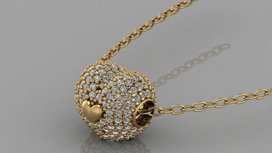 gc or h160 - collier de diamants bijoux la mode conception d'argent l'anneau luxe élégant shining le diamant art gem bracelet boucle d'oreille pendentif saphir d'autres des colliers 3d print model - Mito3D
