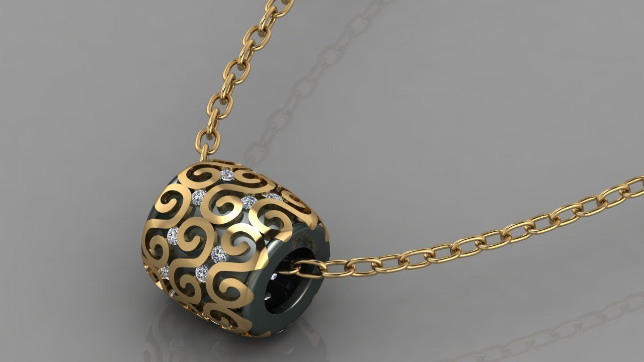 gc or h169-collier de diamants bijoux le diamant la mode conception d'argent l'anneau luxe élégant shining art collier gem bracelet boucle d'oreille pendentif saphir d'autres des colliers 3D print model - Mito3D