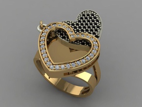 gc gold h177-Diamant-Halskette Schmuck Mode design Silber ring Luxus elegant scheint diamond Kunst gem Ohrring Damen-ring elmas gold-ring Ringe 3d print model - Mito3D