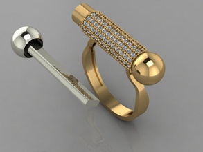 gc gold-h182-Diamant-Halskette Schmuck Mode gold design Silber ring Luxus elegant scheint diamond Kunst Halskette gem - Armband Ohrring Anhänger Saphir Ringe Damen-ring gold-ring 3d print model - Mito3D