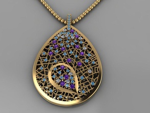 gc ouro h189-colar de diamantes jóias a moda o design prata anel luxo elegante brilhando diamante arte colar gem pulseira brinco pingente safira colares mulheres neckalce 3d print model - Mito3D