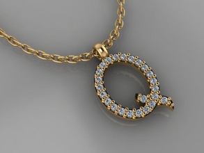 gc gold h210-diamond necklace jewelry fashion design silver ring luxury elegant shining diamond art gem bracelet earring pendant women neckalce rings 3d print model - Mito3D