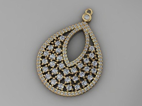 gc gold-h246-Diamant-gold-Collier Schmuck Mode gold design Silber ring Luxus elegant scheint diamond Kunst Halskette gem - Armband Anhänger Frauen neckalce Halsketten 3d print model - Mito3D