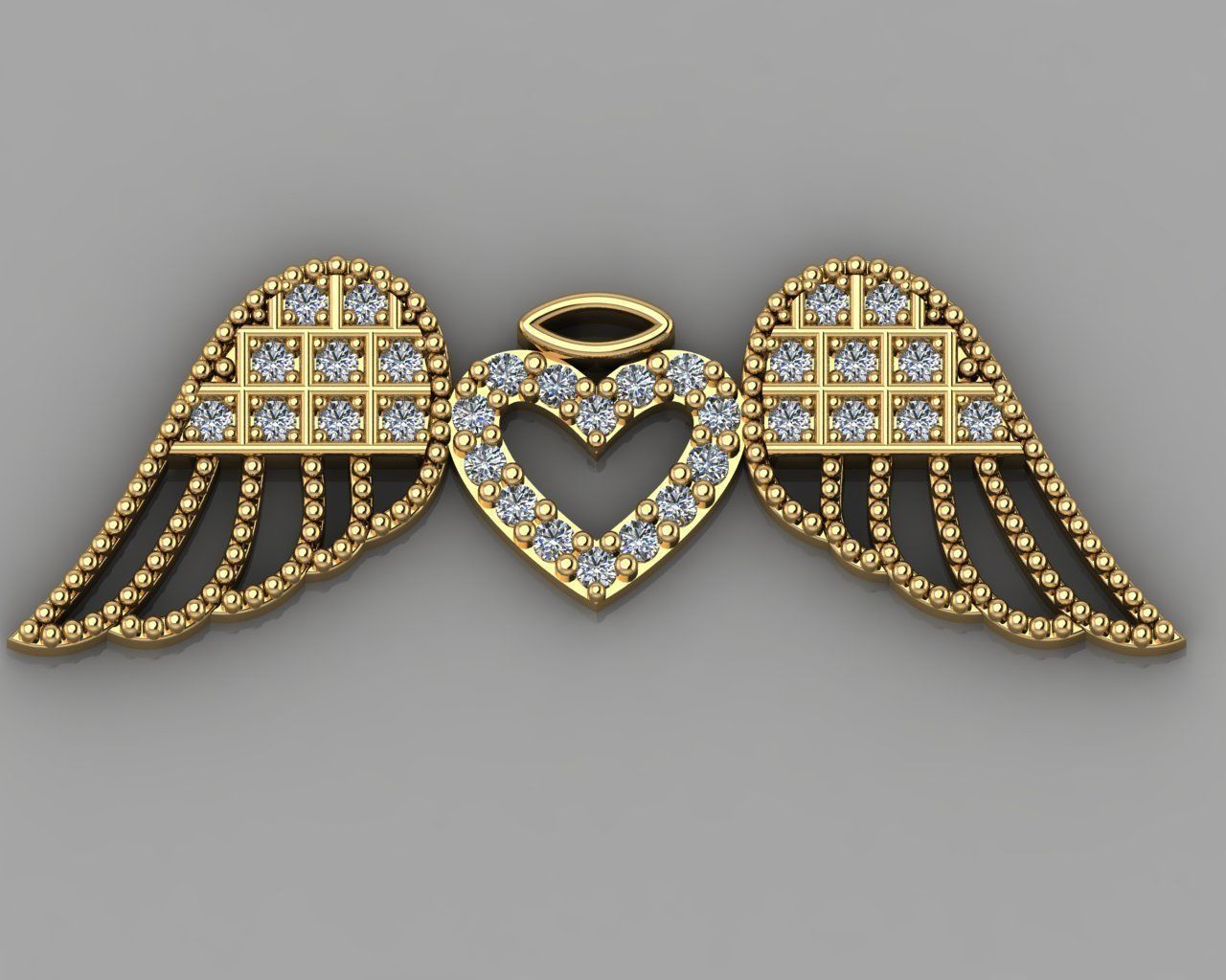 gc gold h258-diamond necklace jewelry fashion design silver ring luxury elegant shining diamond art gem bracelet earring pendant women necklaces 3D print model - Mito3D