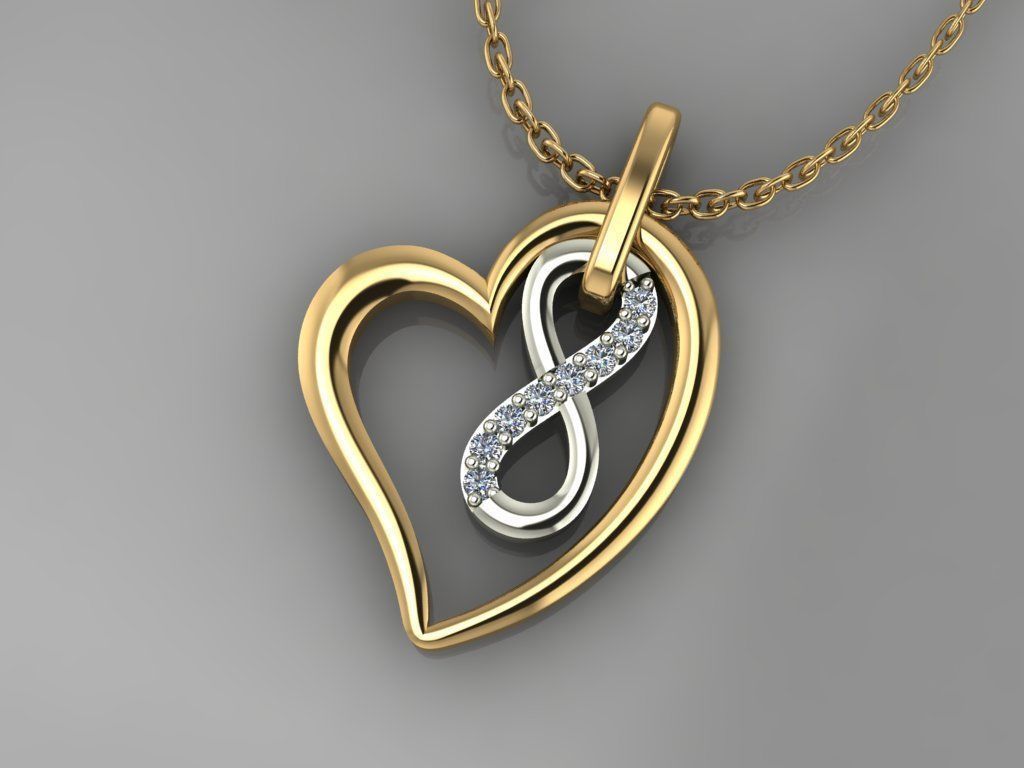 gc gold h263-diamond necklace jewelry fashion design silver ring luxury elegant shining diamond art gem bracelet earring pendant women necklaces 3D print model - Mito3D