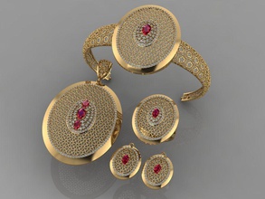 gc gold m0010 - diamond set 3d model print jewelry fashion design silver ring luxury elegant shining art necklace gem bracelet earring pendant sapphire other sterling 3d print model - Mito3D