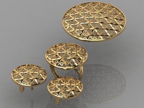 gc ouro m0016 - pequeno conjunto jóias a moda o design de prata anel luxo elegante brilhando diamante arte colar gem pulseira brinco pingente safira outros sterling 3d print model - Mito3D
