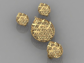 gc altın m0027 küçük ayarlamak takı moda tasarım gümüş yüzük lüks zarif parlıyor elmas sanat kolye mücevher bilezik küpe safir sterlin 3d print model - Mito3D