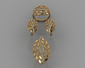 gc gold m0056- diamond set jewelry fashion design silver ring luxury elegant shining art necklace gem bracelet earring pendant sapphire other sterling rings 3d print model - Mito3D