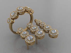 gc gold m0068- diamond set jewelry fashion design silver ring luxury elegant shining art necklace gem bracelet earring pendant sapphire other sterling rings 3d print model - Mito3D