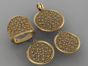 gc ouro m0071 - diamante definido jóias a moda o design de prata anel luxo elegante brilhando arte colar gem pulseira brinco pingente safira anéis outros 3d print model - Mito3D